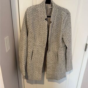 Vici Women's Gray Herringbone Blazer Coat